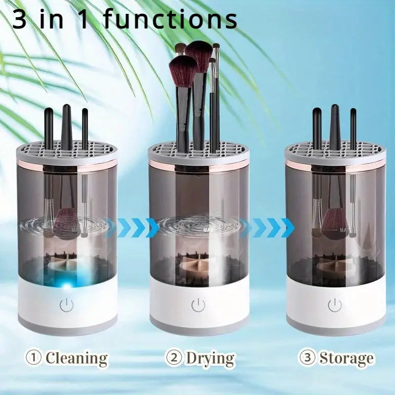 Electric Makeup Brush Cleaner – Clean & Dry in Seconds!