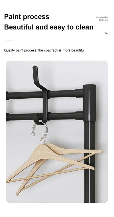 Multi-Layer Shoe Rack aur Coat Rack Storage DIY Clothes Hanger